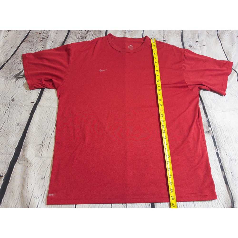 Nike T-Shirt Mens XXL Red Nike Fit Short Sleeve Performance Athletic Swoosh - Picture 6 of 6
